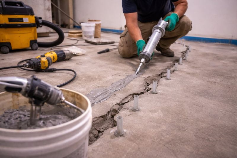 Cracked Basement Floor Repair in Sebring, FL