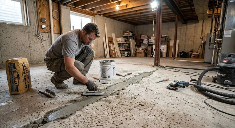 Cracked Basement Floor Repair in Sebring, FL