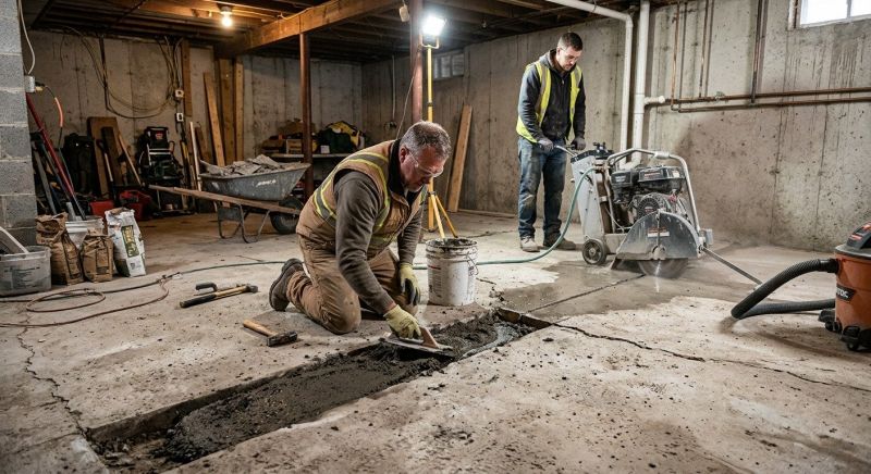 Cracked Basement Floor Repair in Sebring, FL
